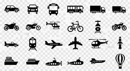 Collection of Transportation Icons. © Kiki