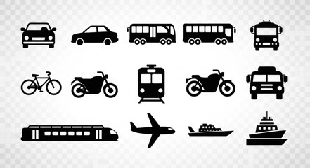 Collection of Transportation Icons. © Kiki