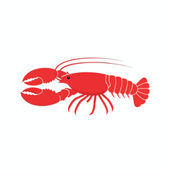 Red Lobster Icon Illustration