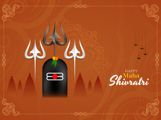 Happy Maha Shivratri Indian festival elegant decorative background