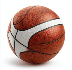 Obraz premium A close-up view of a basketball with a white background