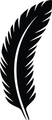Obraz premium silhouette black bird feather icon isolated on white background vector design
