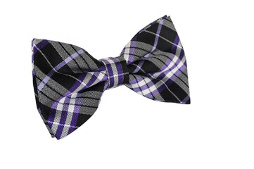Elegant Plaid Bow Tie Isolated on White Background &ndash; Formal Fashion Accessory