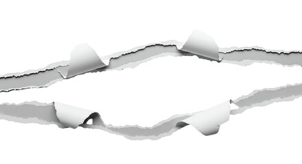 Torn Paper with White Background and Gray Layer