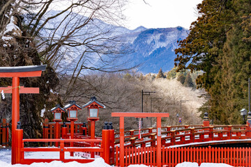 日本周遊　日光神橋あたり