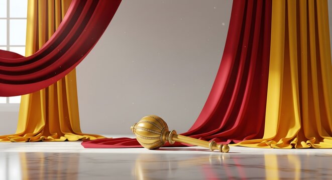 Hanuman Jayanti Background with Sacred Gada and Saffron Cloth