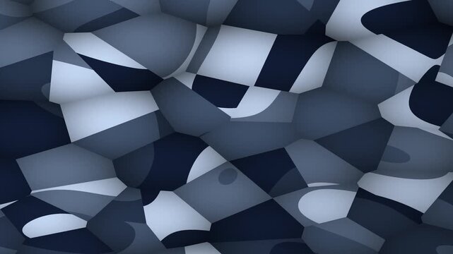 Abstract Animated Background with Moving Geometric Shapes in Shades of Blue