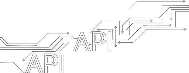 Obraz premium Made with geometric shapes and lines in modern abstract font