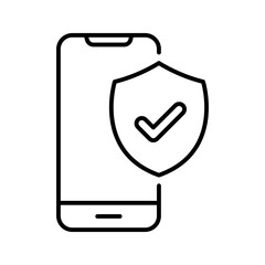 Phone and shield icon