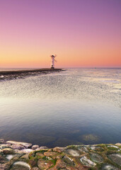 Fototapeta premium Mühlenbake lighthouse on the beach on the island of Usedom