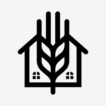 Minimal black and white vector logo featuring a simple 46.eps