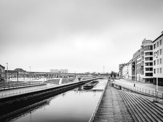 Street view of Charleroi in Belgium