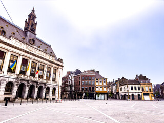 Street view of Charleroi in Belgium