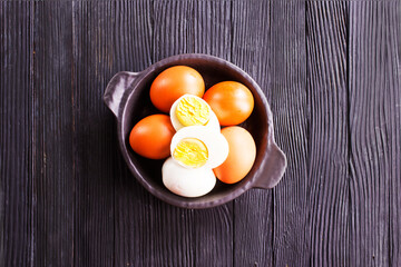 boiled egg on a plate