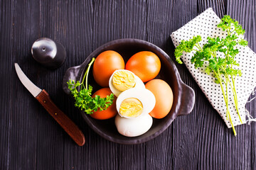 boiled egg on a plate