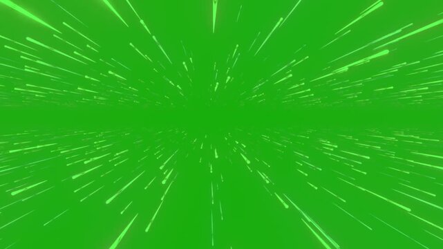 Green screen hyper speed space warp effect loop