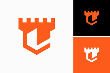 Obraz premium Letter C Fortress Vector Logo Premium 