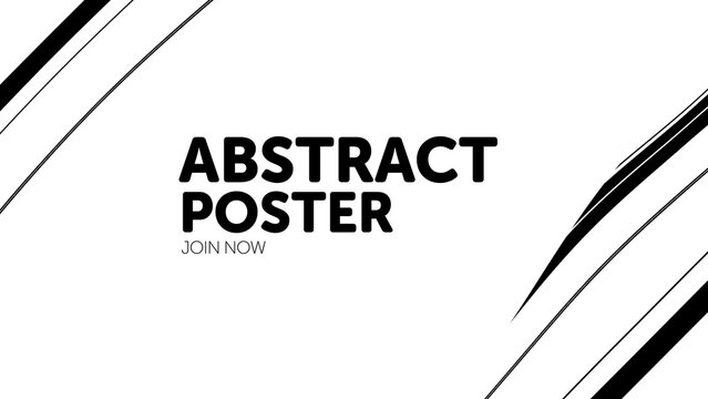 Poster Black White 190 - Clean Minimal White Background Modern Poster Design Elegant Typography Cinematic Intro Text Animation Slideshow Branding Presentation