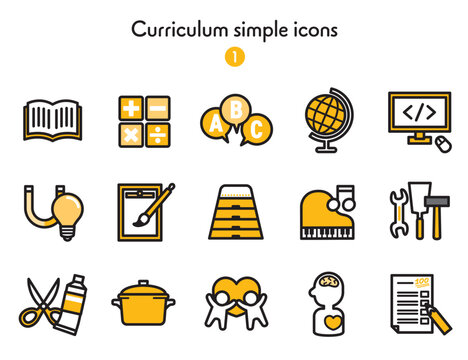 シンプルアイコン集 教科・授業1