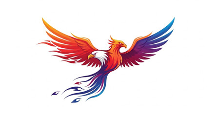 Fototapeta premium Colorful Phoenix Bird Illustration.
