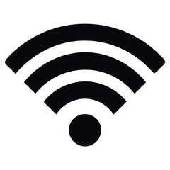 Silhouette-of-a-wi-fi-signal-icon-on-a-white-background  