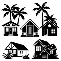 A collection-of-six-black-and-white-illustrations 