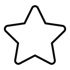 Obraz premium Star Vector Icon, User Interface Related Line Style Vector Icon.