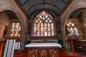 Fototapeta premium Parish close church of Guengat, finistere, brittany, france