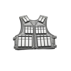 Silver tactical vest with metallic pouches