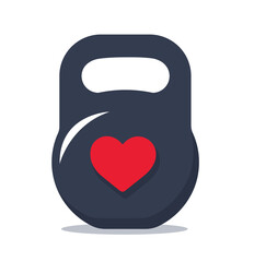 Kettlebell Fitness Equipment vector Illustration