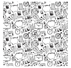 Obraz premium creative doodle vector pattern, hand drawn icon background, abstract sketch texture, playful illustration wallpaper, seamless doodle design, artistic icon pack, creative pattern set