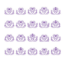 Swan Bird Vector, Water Bird Clipart Graphics, Elegant Swan Design, Lake Bird Set, Graceful Swan Pack, Aquatic Bird Collection, Beautiful Swan Bundle

