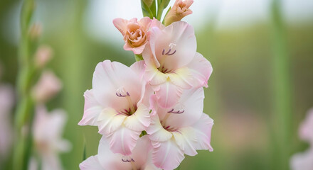 優雅で美しいグラジオラスのポートレート