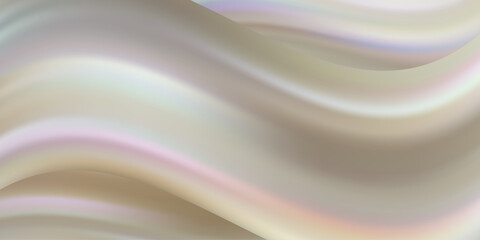 Fototapeta premium Elegant beige background with soft pearl waves creating a luxurious abstract texture perfect for beauty and fashion design projects with warm cream tones. Vector illustration.