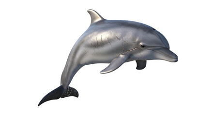 Obraz premium Graceful dolphin leaping out of the water in a dynamic pose