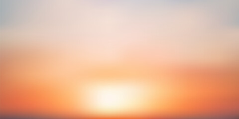 Fototapeta premium Beautiful gradient sky background with soft pastel colors blending from light blue to purple, creating a dreamy abstract backdrop perfect for fantasy designs and illustrations. Vector illustration.