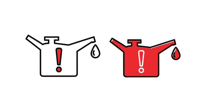 Oil can icons indicating low oil level in a vehicle's engine