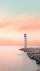 Fototapeta premium Lighthouse wallpaper outdoors architecture horizon.