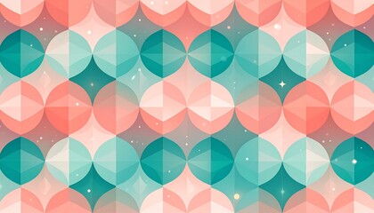 Pastel Circles Pattern in Repeating Grid