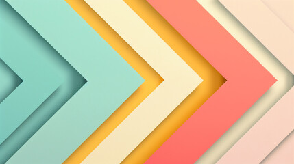 Colorful Chevron Pattern with 3D Effect and Pastel Hues