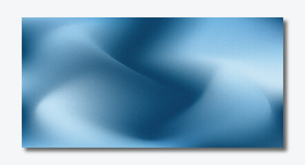 Abstract Deep Blue and Navy Gradient Background with Soft Organic Waves and Heavy Grain Texture
