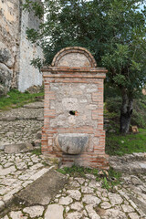 Stone fountain in The Jativa Castle on Sierra del Castell Hill