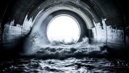 Naklejka premium World water day tunnel vision to conservation and sustainable water management solutions