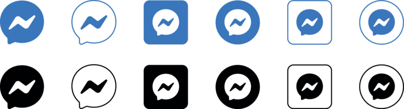Facebook messenger icon set