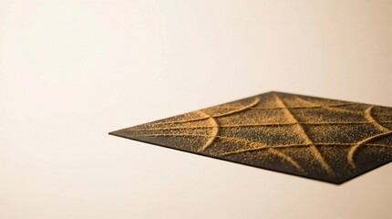 Ultra-Realistic Sand Vibration Pattern on Thin Membrane, Crisp Geometry, Minimal Copy Space