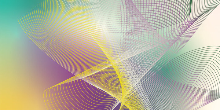 Abstract colorful vector background featuring a blue wave pattern with digital light curves and futuristic lines for a professional business wallpaper design template