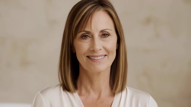Woman discusses her experience with plastic surgery in a clinic setting
