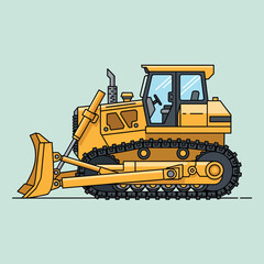 Obraz premium Yellow Bulldozer