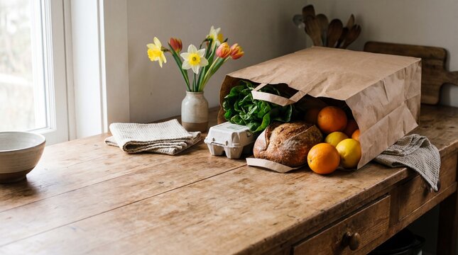 Unboxing Easter Brunch Delivery at Home (Unbranded Bag, Fresh Ingredients)