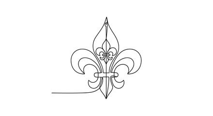 fleur de lis symbol, decorative emblem © Ahmad
